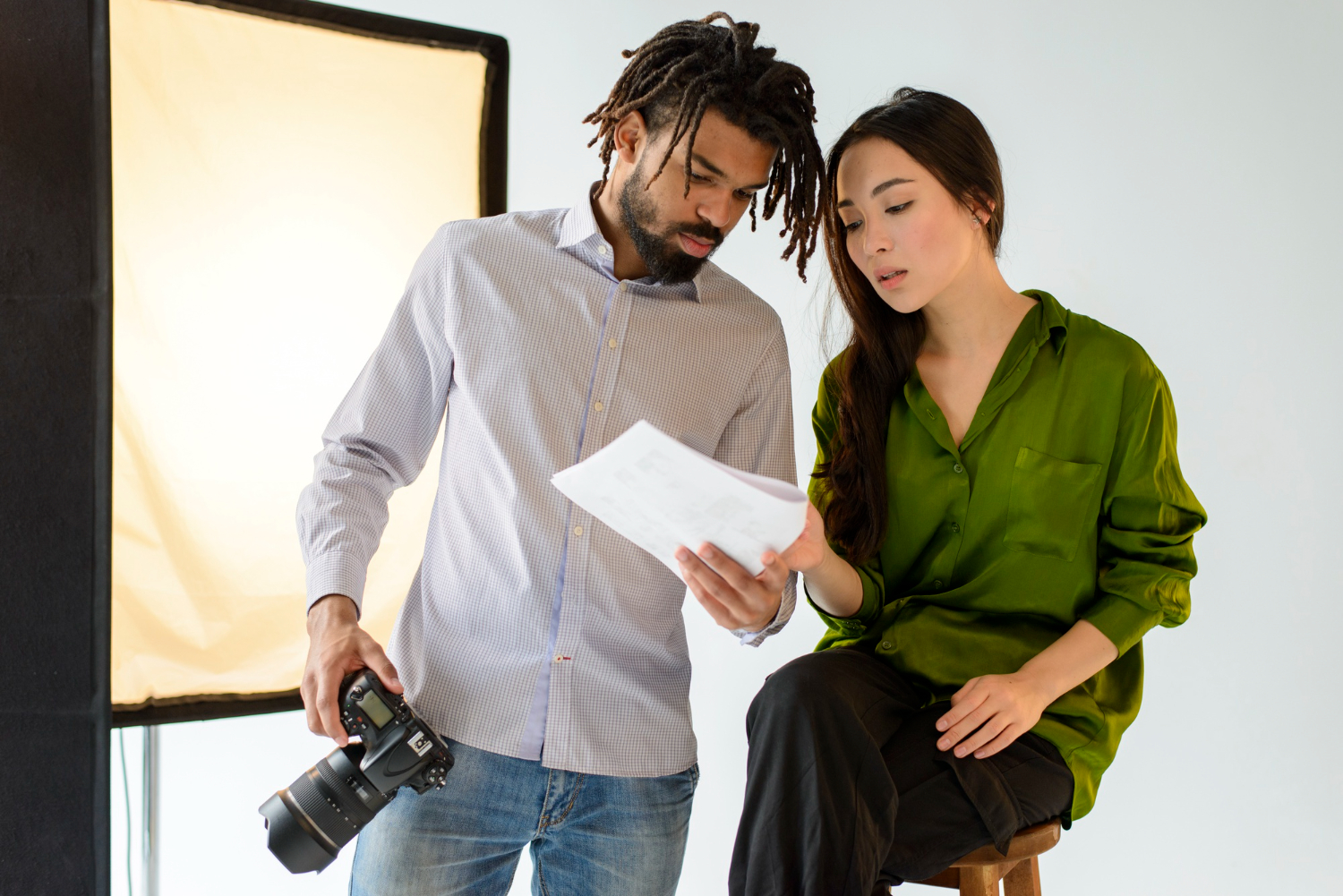 Video production team shooting B-roll